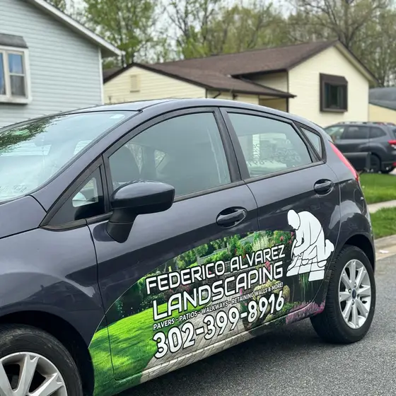 Landscaping fleet wrap: Landscaping company fleet wrap
